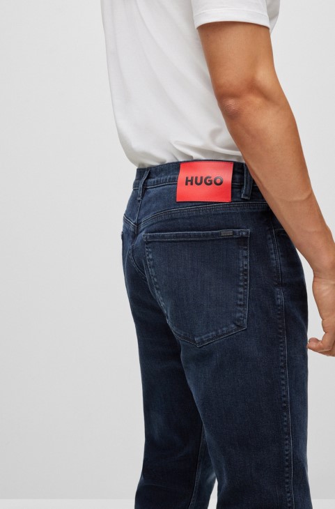 Hugo Boss σκούρο μπλε Slim-fit τζιν σε μπλε-μαύρο Stretch τζιν
