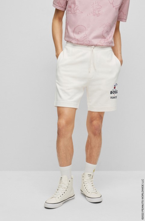 Βαμβακερό σορτς Boss X Peanuts με αποκλειστικά έργα τέχνης