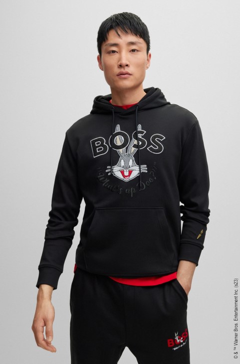 Looney Tunes X Hugo Boss Interlock-cotton Hoodie