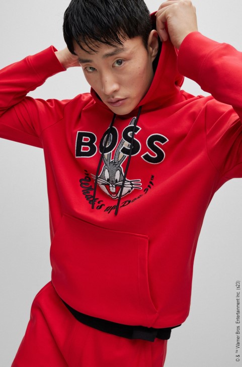 Looney Tunes X Boss Interlock-cotton Hoodie
