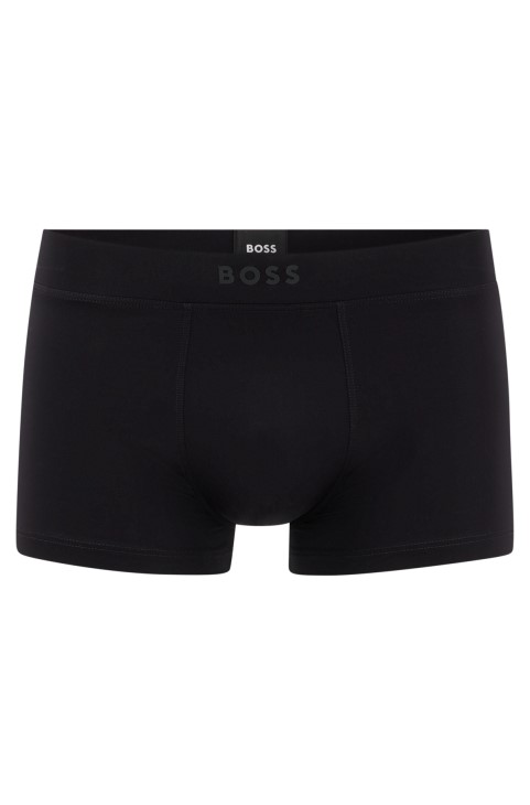 μαύρα ελαστικά μπαούλα από μικροΐνες με λογότυπο Hugo Boss