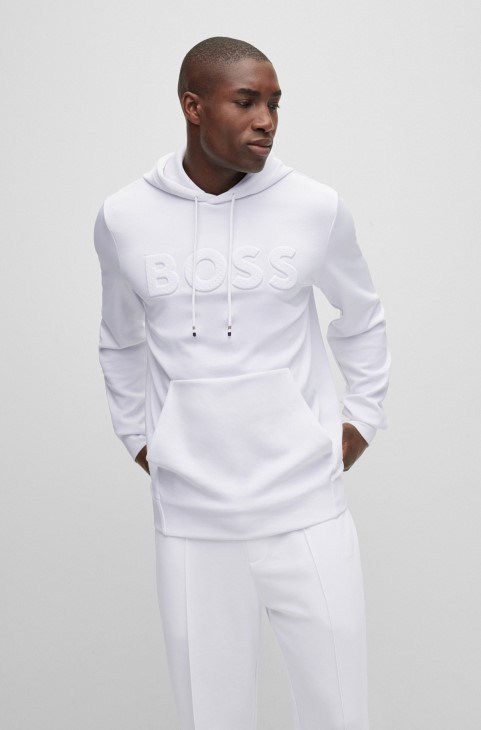 Boss X Matteo Berrettini Super-stretch Hoodie με λεπτομέρεια λογότυπου