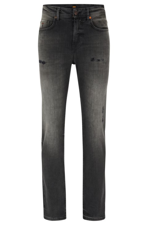 Hugo Boss κωνικό τζιν σε θείο-μαύρο Comfort-stretch μαύρο τζιν
