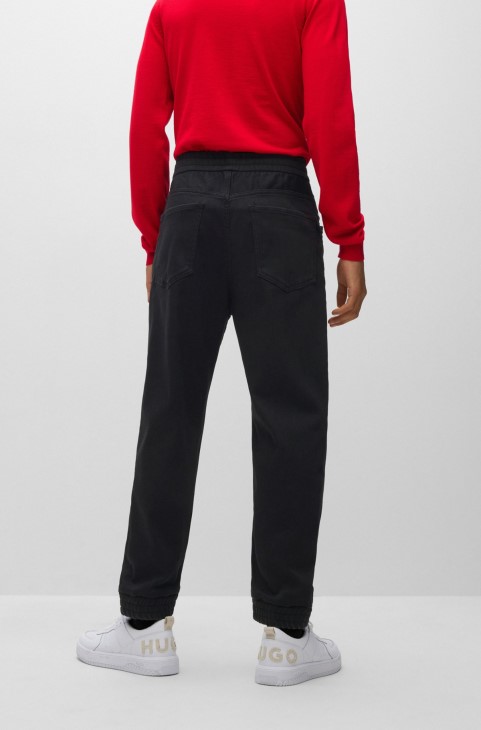 μαύρο Hugo Boss τζιν σε μαύρο τζιν με κορδόνι στη μέση
