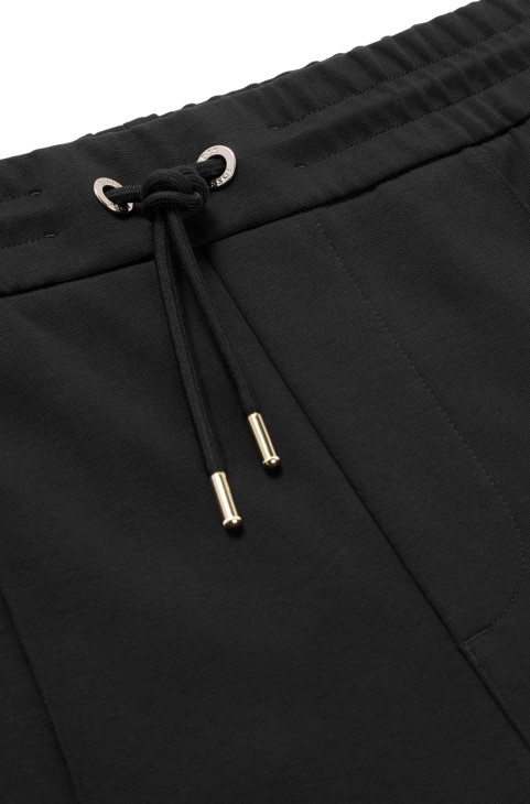 Παντελόνι αθλητικής φόρμας από μείγμα βαμβακιού με μαύρο Hugo Boss σε χρυσό χρώμα
