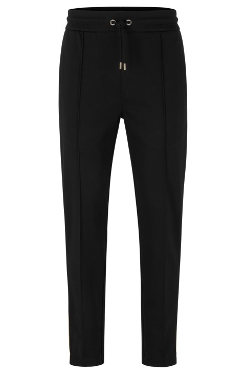 Παντελόνι αθλητικής φόρμας από μείγμα βαμβακιού με μαύρο Hugo Boss σε χρυσό χρώμα
