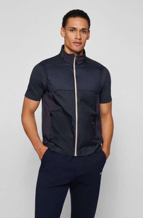 γιλέκο με επένδυση με πολύχρωμο λογότυπο σκούρο μπλε Hugo Boss