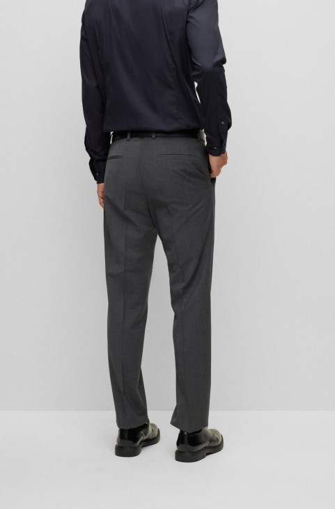 επίσημο παντελόνι σε μείγμα μαλλί σκούρο γκρι Hugo Boss
