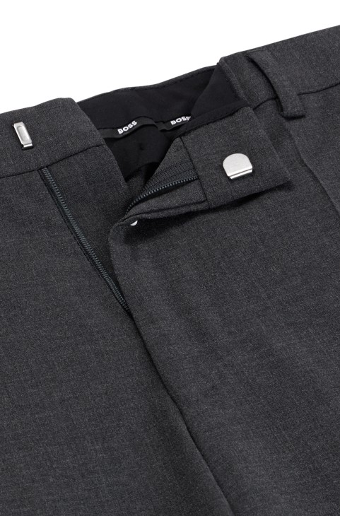 επίσημο παντελόνι σε μείγμα μαλλί σκούρο γκρι Hugo Boss
