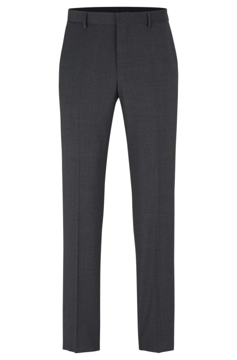 επίσημο παντελόνι σε μείγμα μαλλί σκούρο γκρι Hugo Boss
