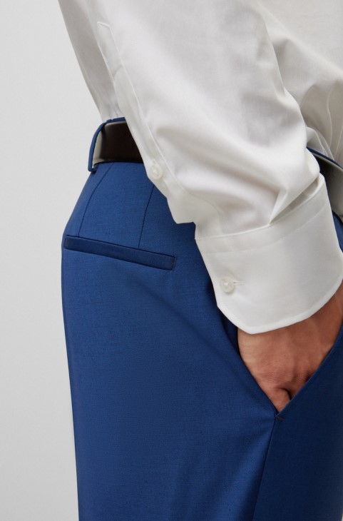 γαλάζιο επίσημο παντελόνι σε μάλλινο μείγμα Hugo Boss
