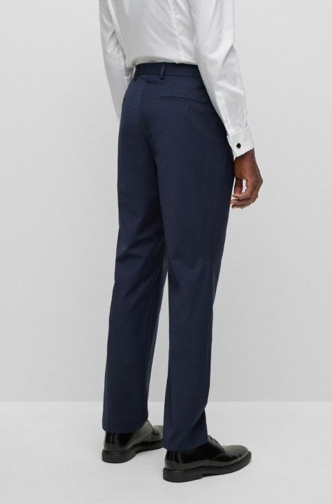 επίσημο παντελόνι σε μάλλινο μείγμα Hugo Boss σκούρο μπλε
