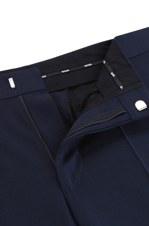επίσημο παντελόνι σε μάλλινο μείγμα Hugo Boss σκούρο μπλε

