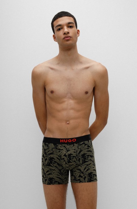 δύο συσκευασίες μποξεράκι με λογότυπο στη μέση Hugo Boss ανοιχτό πράσινο
