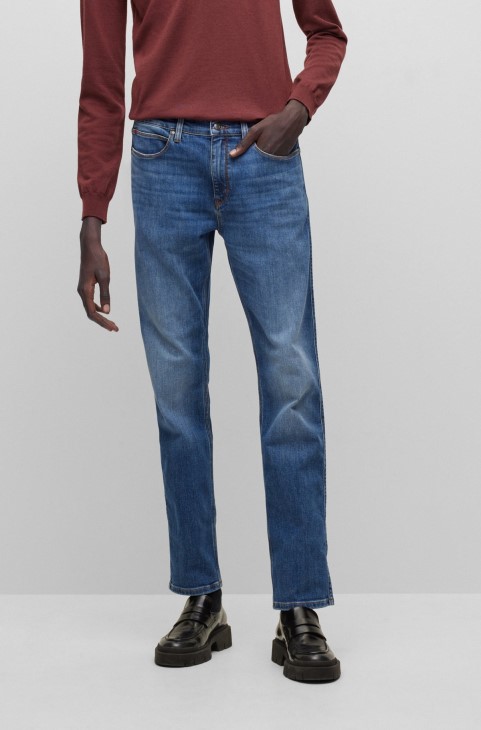 Slim-fit τζιν σε Comfort-stretch τζιν μπλε Hugo Boss