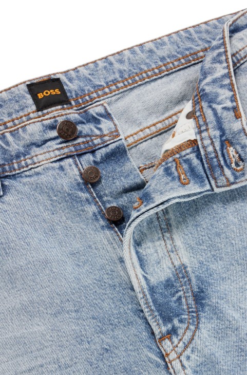 τζιν χαλαρής εφαρμογής σε πέτρινο μπλε τζιν Hugo Boss γαλάζιο
