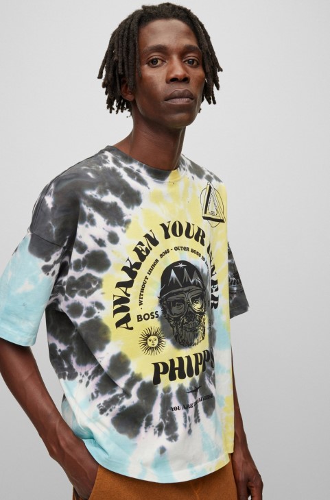 Boss X Phipps μπλουζάκι από οργανικό βαμβάκι με χαλαρή εφαρμογή
