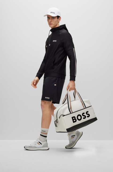 φούτερ με κουκούλα με λογότυπο Hugo Boss X Matteo Berrettini από υλικό Performance-stretch
