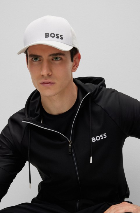 φούτερ με κουκούλα με λογότυπο Hugo Boss X Matteo Berrettini από υλικό Performance-stretch
