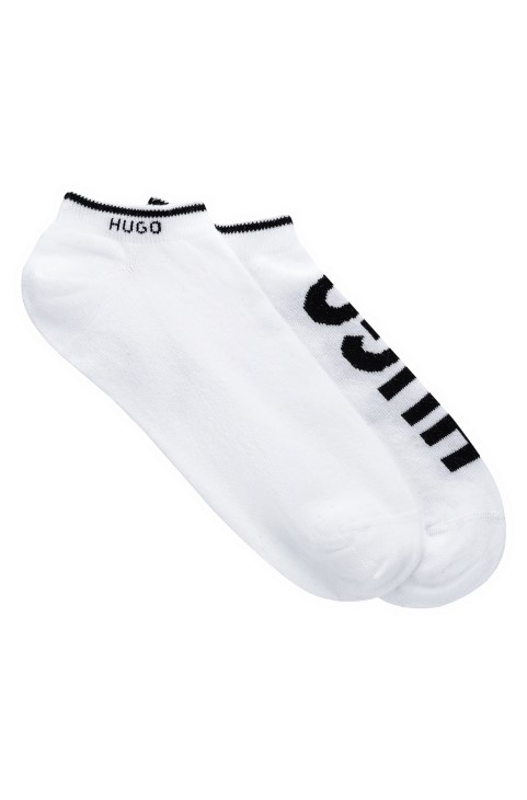 λευκές κάλτσες Hugo Boss δύο συσκευασιών με βαμβακερές κάλτσες