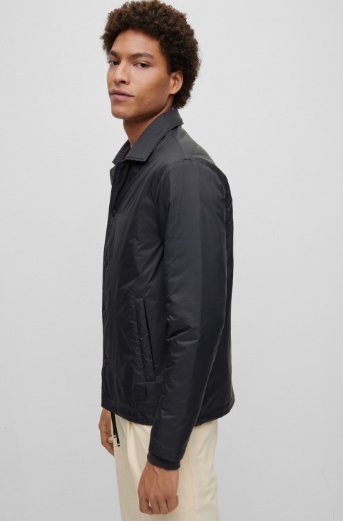 Μαύρο μπλουζάκι Hugo Boss, χαλαρή εφαρμογή, με λογότυπο
