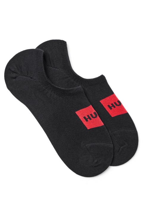 δύο πακέτο αόρατες κάλτσες σε βαμβακερό μείγμα Hugo Boss Black