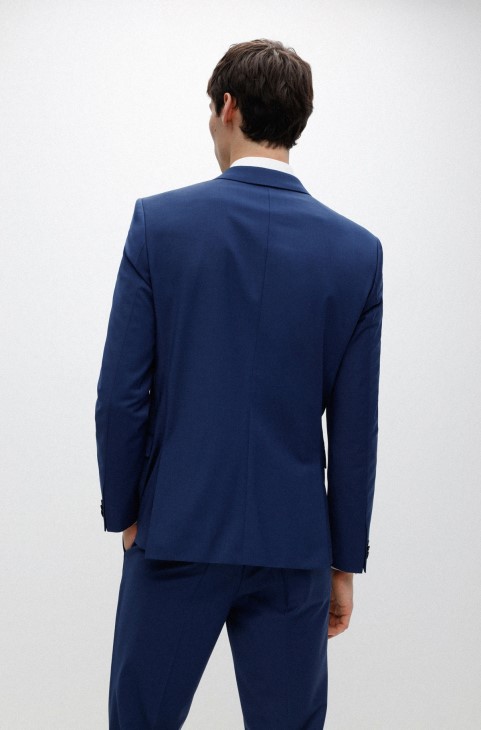 γαλάζιο εξαιρετικά λεπτό κοστούμι σε ένα σούπερ εύκαμπτο μείγμα μαλλιού Hugo Boss
