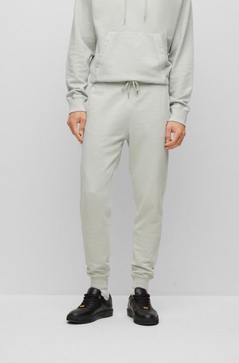 Χαλαρή φόρμα φόρμας Hugo Boss σε ανοιχτό γκρι βαμβάκι French-terry