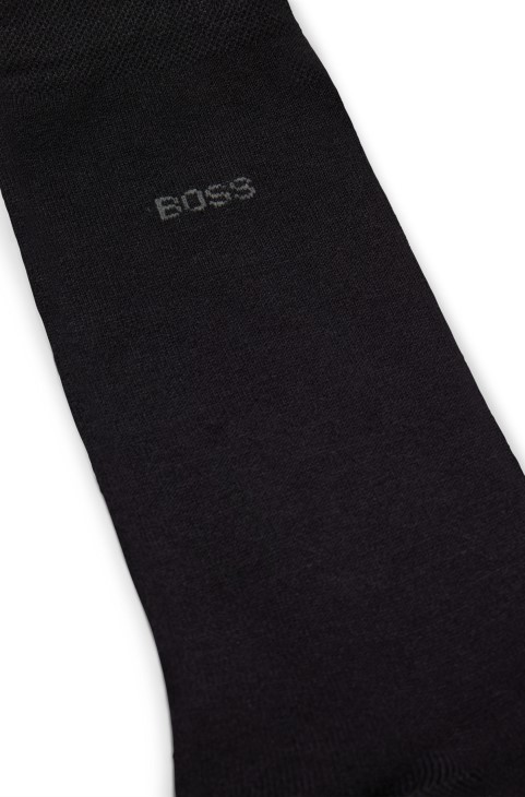 Κάλτσες Hugo Boss κανονικού μήκους με αντιβακτηριδιακό φινίρισμα μαύρο
