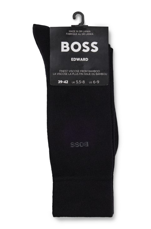 Κάλτσες Hugo Boss κανονικού μήκους με αντιβακτηριδιακό φινίρισμα μαύρο
