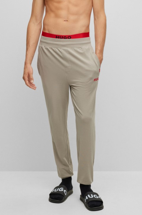 φόρμα αθλητικής φόρμας από βαμβακερή φόρμα με κόκκινο λογότυπο ανοιχτό πράσινο Hugo Boss