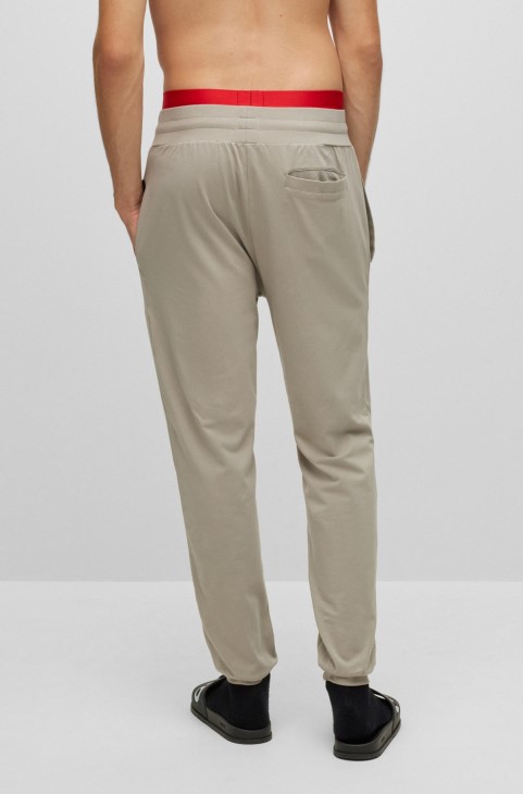 φόρμα αθλητικής φόρμας από βαμβακερή φόρμα με κόκκινο λογότυπο ανοιχτό πράσινο Hugo Boss
