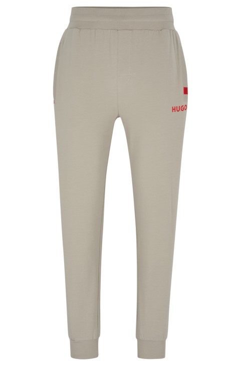 φόρμα αθλητικής φόρμας από βαμβακερή φόρμα με κόκκινο λογότυπο ανοιχτό πράσινο Hugo Boss
