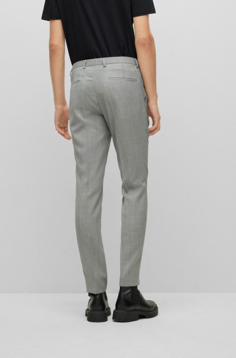 Hugo Boss γκρι κοστούμι τριών κομματιών εξαιρετικά λεπτή σε συνδυασμό μαλλί
