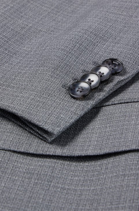 Hugo Boss γκρι κοστούμι τριών κομματιών εξαιρετικά λεπτή σε συνδυασμό μαλλί
