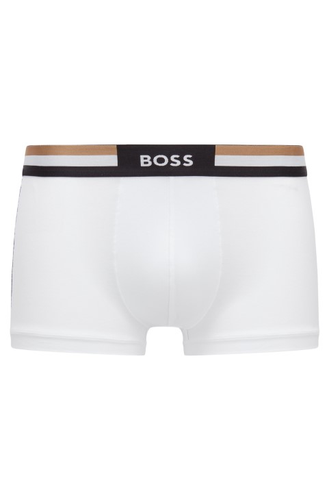 μπαούλα από μείγμα βαμβακιού με λωρίδα μέσης υπογραφής Hugo Boss λευκό