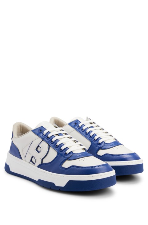 Ξύλινα κορδόνια για Cupsole Hugo Boss από ψεύτικο δέρμα Nappa γαλάζιο