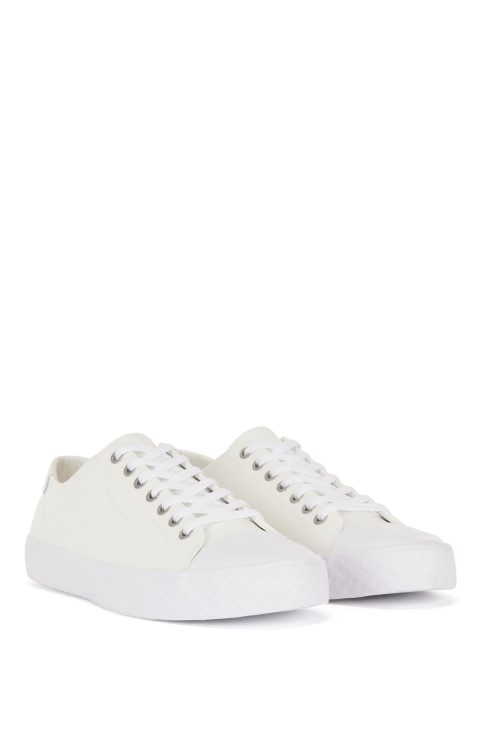 κορδόνια Hugo Boss σε τεχνικό υλικό με μονόγραμμα εξωτερική σόλα λευκή