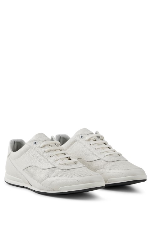 λευκά ποδήλατα Hugo Boss από διάτρητο και κοκκώδες δέρμα