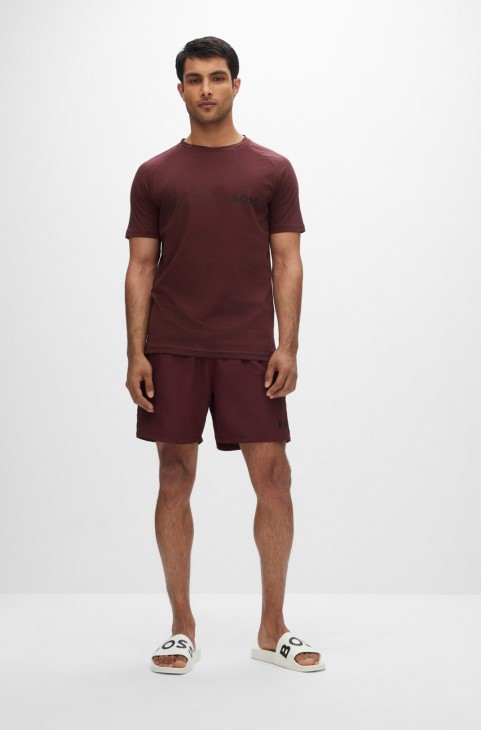 Διαφάνειες ιταλικής κατασκευής Hugo Boss με λευκό λουράκι με λογότυπο αντίθεσης
