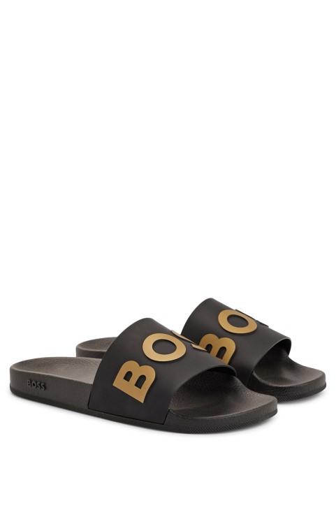 διαφάνειες ιταλικής κατασκευής με λουράκι με λογότυπο μαύρου χρώματος Hugo Boss