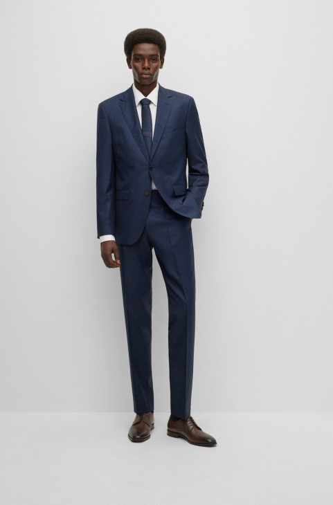 Παπούτσια ντέρμπι ιταλικής κατασκευής σε δερμάτινο χρώμα με ραμμένες λεπτομέρειες Hugo Boss καφέ
