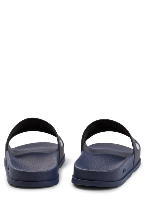 διαφάνειες ιταλικής κατασκευής Hugo Boss με λουράκι λογότυπου σκούρο μπλε
