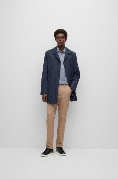 Τροφές σόλας Cupsole με φτέρνα με ρίγες υπογραφή Hugo Boss μαύρο
