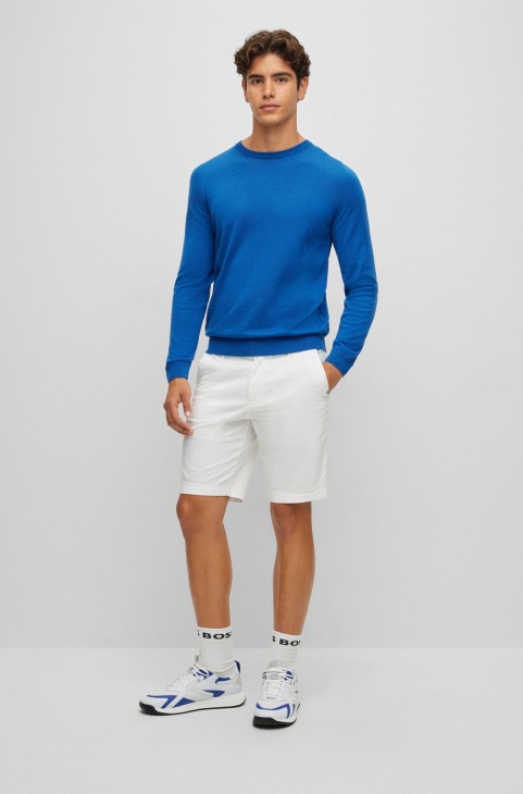 γυμναστήρια Hugo Boss λευκά μικτών υλικών με λεπτομέρειες θερμοκόλλησης
