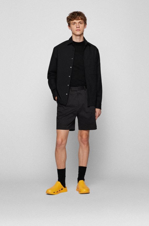 Καουτσούκ Slip-on σανδάλια με ανάγλυφο λογότυπο Hugo Boss
