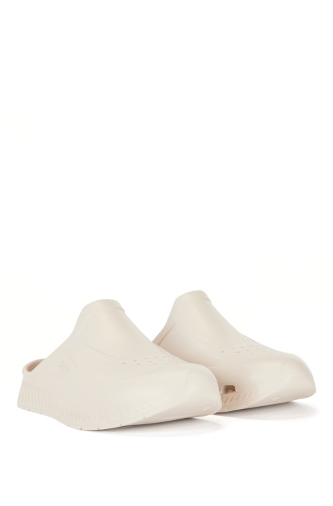 σανδάλια από καουτσούκ Slip-on με ανάγλυφο λογότυπο