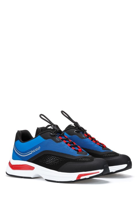 γυμναστήρια μικτών υλικών με λεπτομέρειες λογότυπου Black Hugo Boss