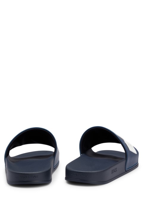 διαφάνειες ιταλικής κατασκευής με λογότυπο ανυψωμένης αντίθεσης σκούρο μπλε Hugo Boss
