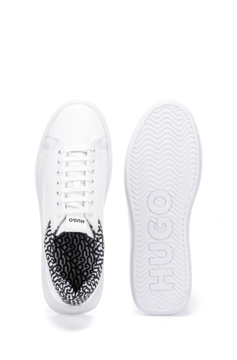 Hugo Boss Low-top Trainers με γιακά με λογότυπο λευκό
